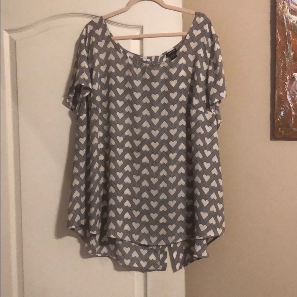 Black and White Blouse